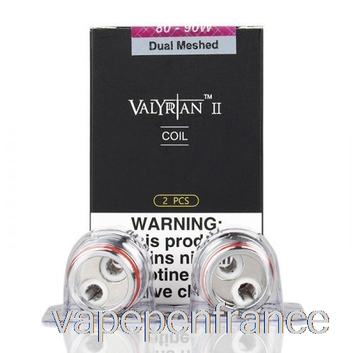 Uwell Valyrian Ii 2 Bobines De Remplacement 0,14ohm Un2-2 Bobines à Double Maille Stylo Vape